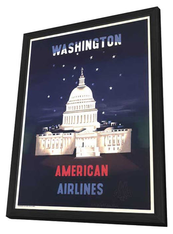American Airlines Washington 11 x 17 Movie Poster - Style A - in Deluxe Wood Frame