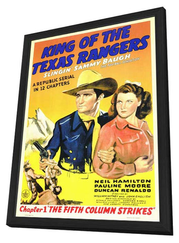 King of the Texas Rangers 11 x 17 Movie Poster - Style A - in Deluxe Wood Frame