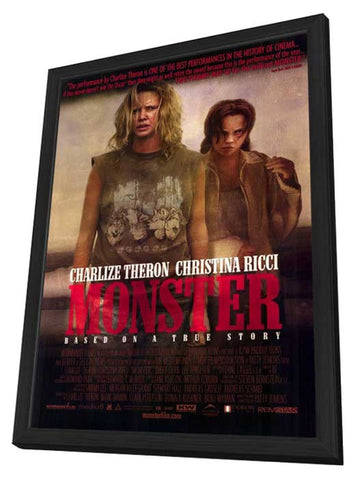 Monster 11 x 17 Movie Poster - Style A - in Deluxe Wood Frame