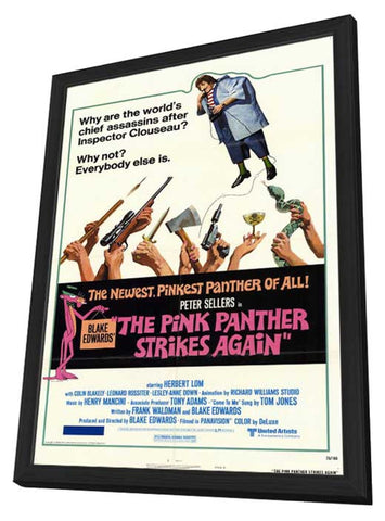 The Pink Panther Strikes Again 11 x 17 Movie Poster - Style A - in Deluxe Aluminum Frame