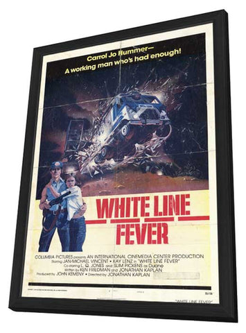 White Line Fever 11 x 17 Movie Poster - Style A - in Deluxe Aluminum Frame
