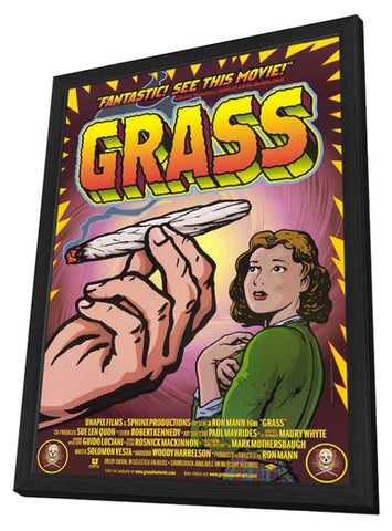 Grass 11 x 17 Movie Poster - Style A - in Deluxe Aluminum Frame