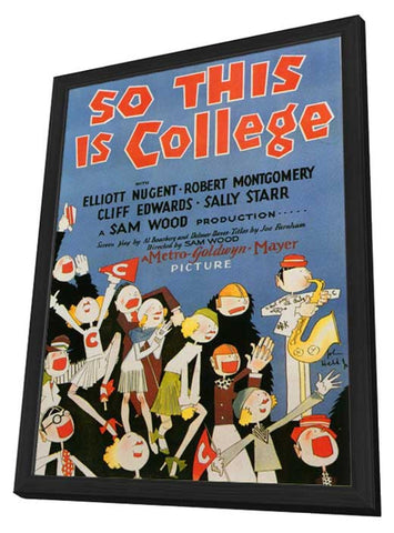 So This Is College 11 x 17 Movie Poster - Style B - in Deluxe Aluminum Frame