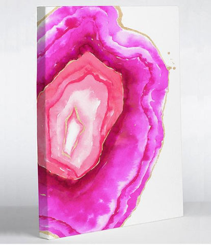 Bold Formations - Jewel Pink Canvas Wall Decor by lezleeelliot