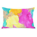 Color Splash - Blue Multi Throw Pillow by lezleeelliot