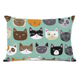 Cat Smiles Throw Pillow by