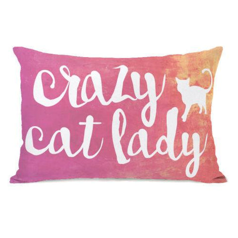 Crazy Cat Lady Paint Throw Pillow by