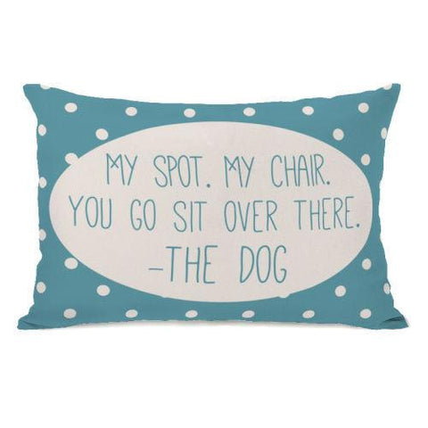 My Spot My Chair Throw Pillow by