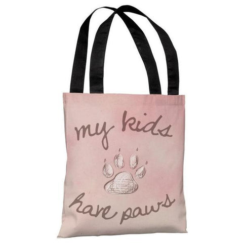 My Kids Have Paws Tote Bag by