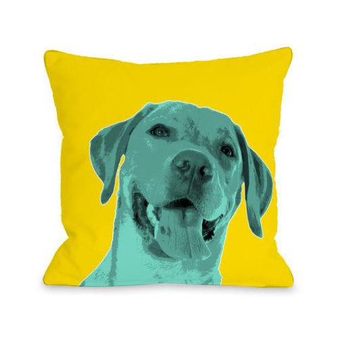 Whisker Dogs Lab Throw Pillow by