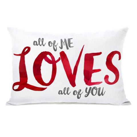 All of Me Watercolor Throw Pillow by OBC