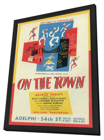On The Town (Broadway) 11 x 17 Poster - Style A - in Deluxe Aluminum Frame