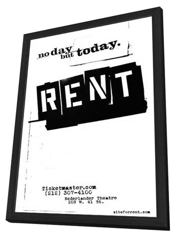 Rent (Broadway) 11 x 17 Poster - Style A - in Deluxe Aluminum Frame