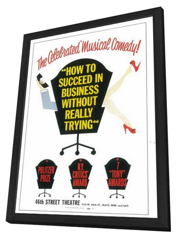 How to Succeed In Business Without Really Trying (Broadway) 11 x 17 Poster - Style A - in Deluxe Aluminum Frame