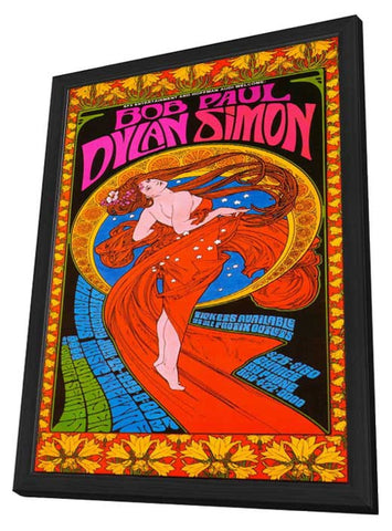 Bob Dylan/Paul Simon 11 x 17 Music Poster - Style A - in Deluxe Aluminum Frame