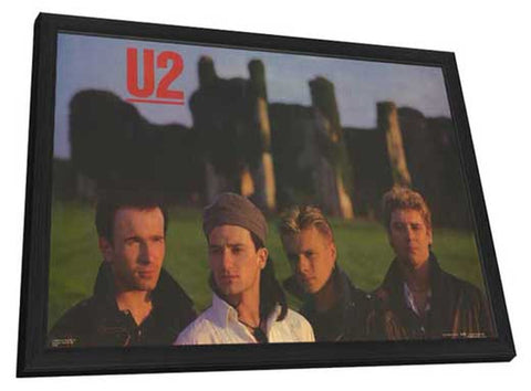 U2 11 x 17 Music Poster - Style A - in Deluxe Aluminum Frame