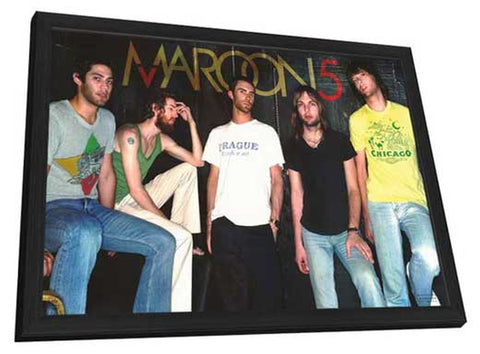 Maroon 5 11 x 17 Music Poster - Style A - in Deluxe Aluminum Frame