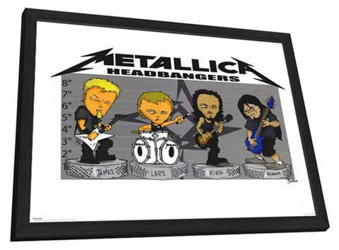 Metallica 11 x 17 Music Poster - Style C - in Deluxe Aluminum Frame