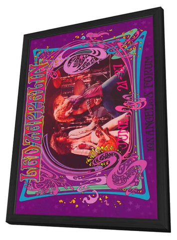 Led Zeppelin 11 x 17 Music Poster - Style D - in Deluxe Aluminum Frame