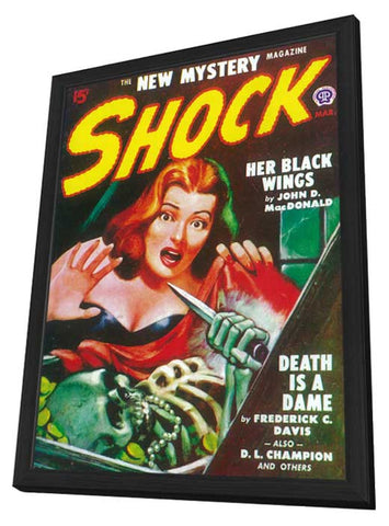 Shock (Pulp) 11 x 17 Pulp Poster - Style A - in Deluxe Aluminum Frame