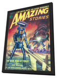 Amazing Stories (Pulp) 11 x 17 Pulp Poster - Style B - in Deluxe Aluminum Frame