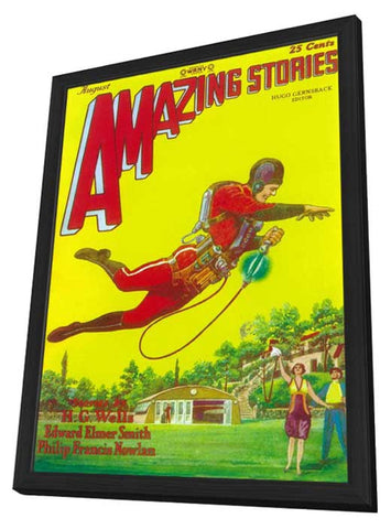 Amazing Stories (Pulp) 11 x 17 Pulp Poster - Style C - in Deluxe Aluminum Frame