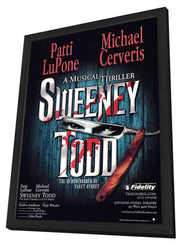 Sweeney Todd (Broadway) 11 x 17 Poster - Style B - in Deluxe Aluminum Frame