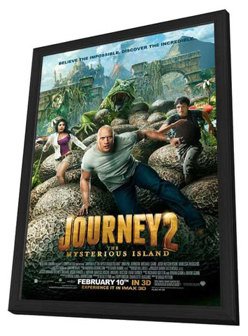 Journey 2: The Mysterious Island 11 x 17 Movie Poster - Style A - in Deluxe Aluminum Frame