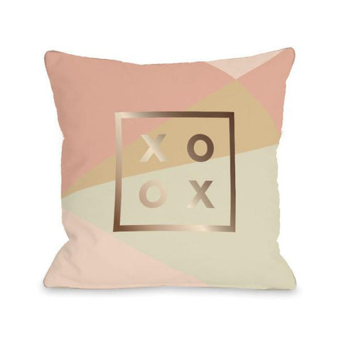 XO Geo Metallic Throw Pillow by OBC