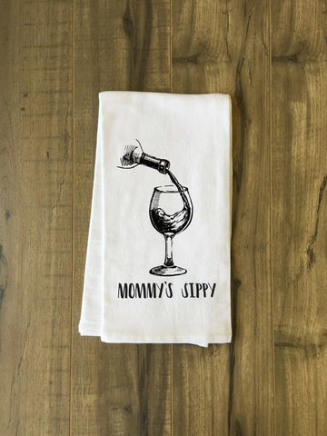 Mommys Sippy Tea Towel by