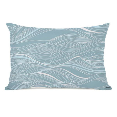 Abstract Ocean Pattern Throw Pillow by