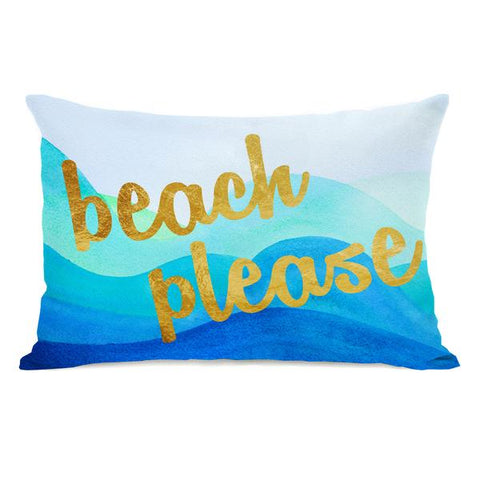 Beach Please Throw Pillow by