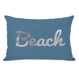 Beach Script Throw Pillow by