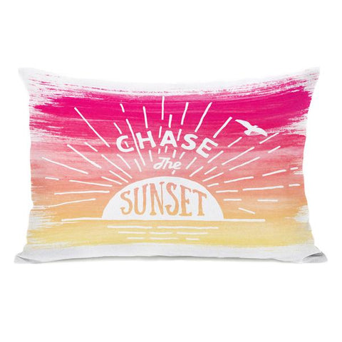 Chase The Sunset Throw Pillow by
