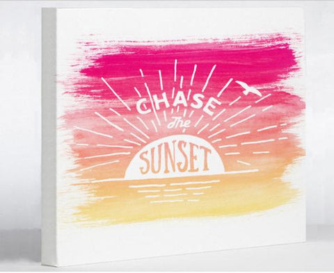 Chase The Sunset Canvas Wall Decor by