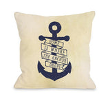 Home Is Where The Anchor Drops Throw Pillow by