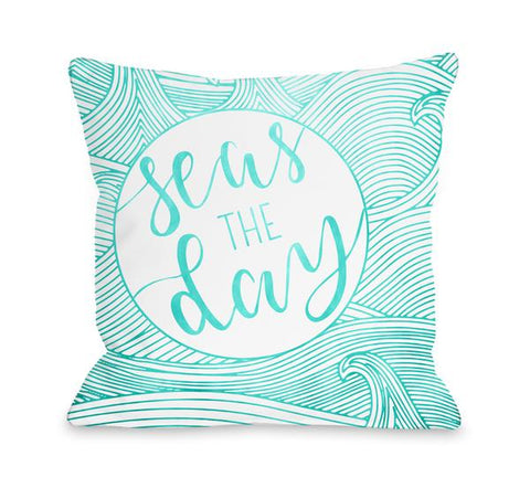 Seas The Day Throw Pillow by