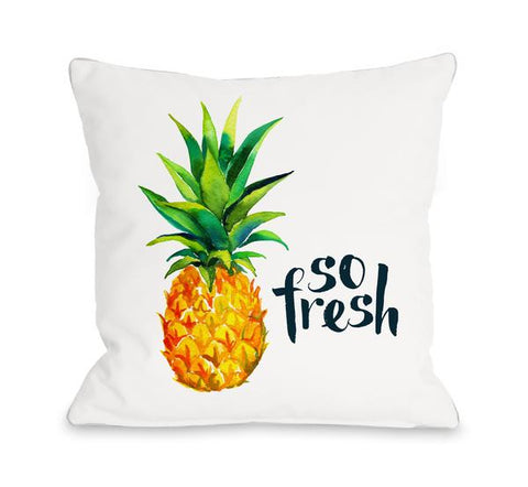 So Fresh Pineapple Throw Pillow by