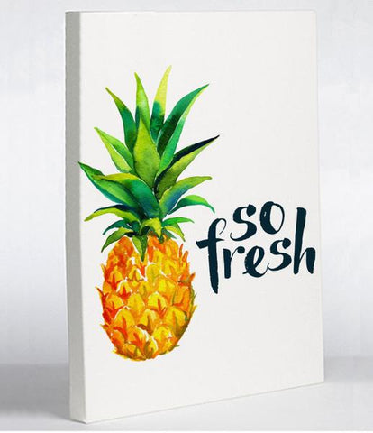 So Fresh Pineapple Canvas Wall Decor by