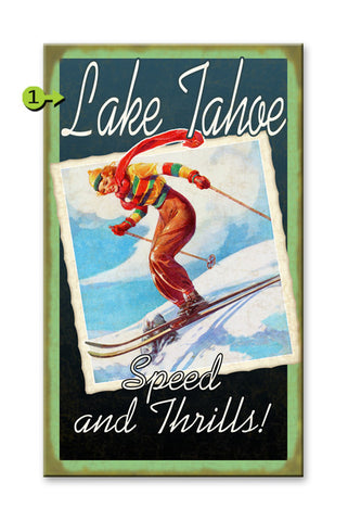 Speed and Thrills Wood 18x30