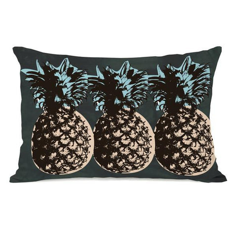 Triple Pineapple Throw Pillow by OBC