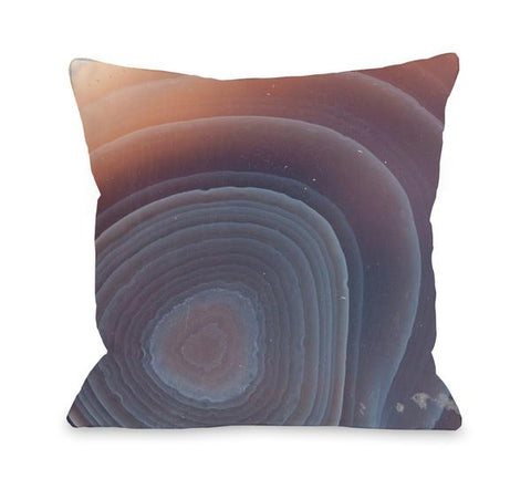 Agate Mineral Throw Pillow by OBC