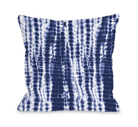 Dye Pattern Midnight Throw Pillow by OBC