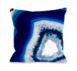 Geode Abyss Silver Throw Pillow by OBC