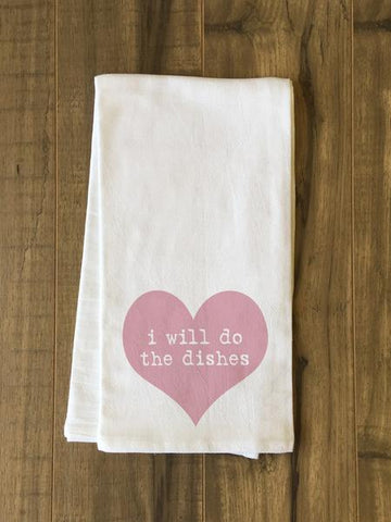 do the dishes pink Tea Towel by