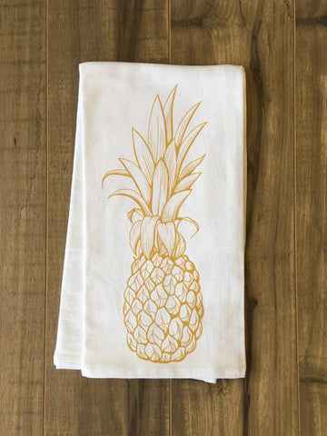 Golden Pine Tea Towel by
