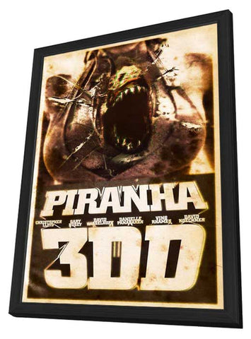 Piranha 3DD 11 x 17 Movie Poster - Style D - in Deluxe Aluminum Frame
