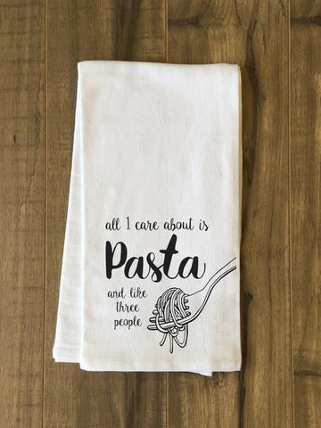 pasta black Tea Towel by