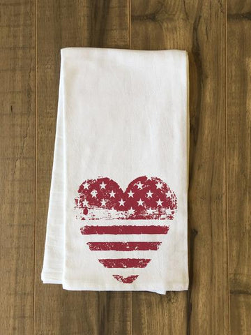 USA Heart Tea Towel by