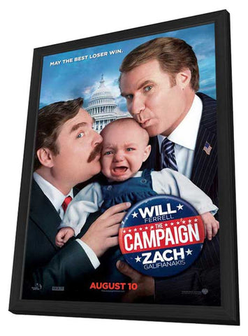 The Campaign 11 x 17 Movie Poster - Style B - in Deluxe Aluminum Frame
